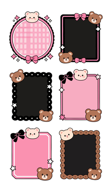 卡通小熊边框设计素材