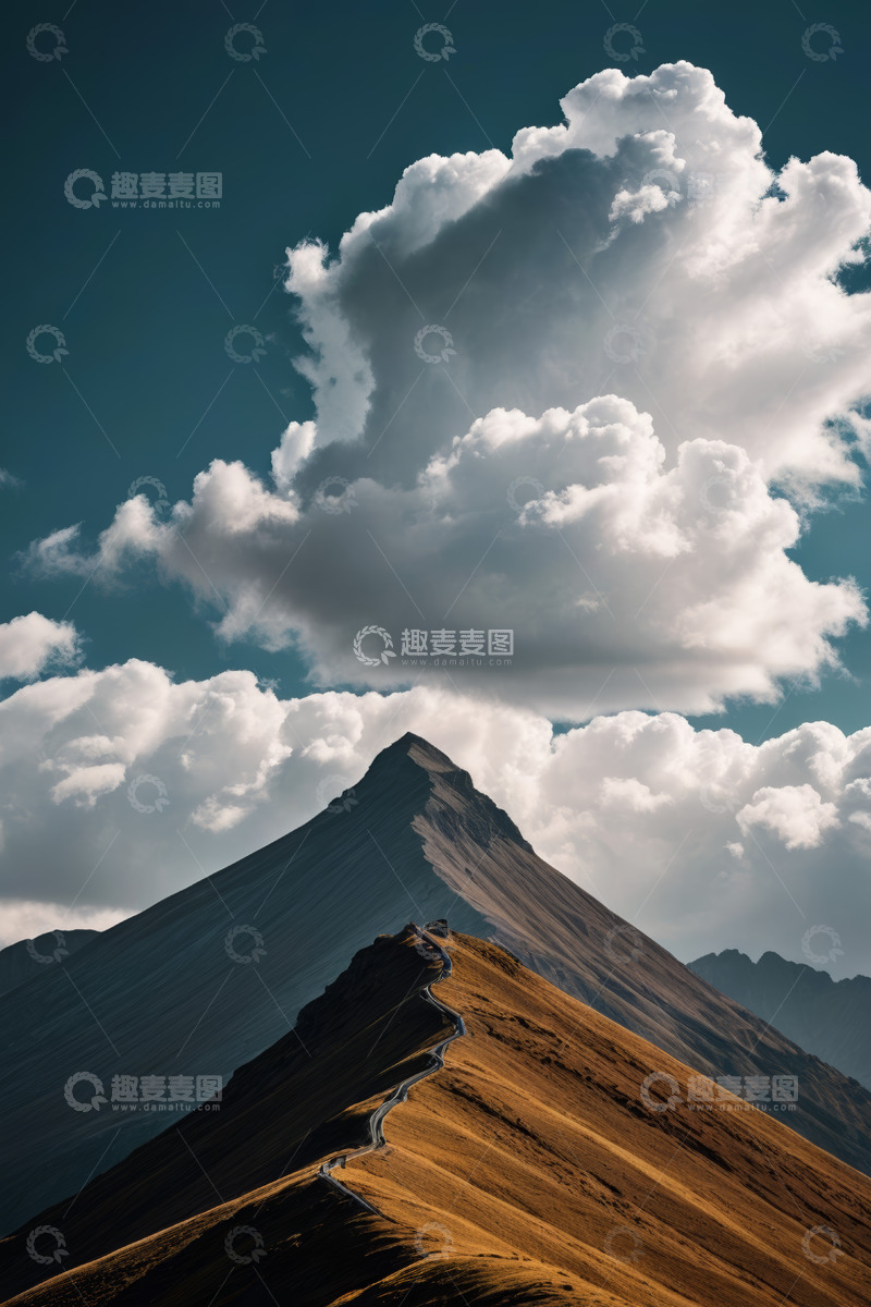 高清大图下载【趣麦麦图】山间公路与壮丽云海景观