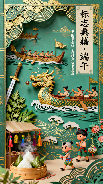 龙舟竞渡里的端午粽香与童趣