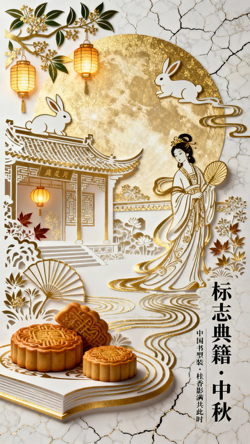 月宫、玉兔与中秋书卷里的团圆