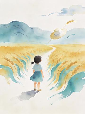 被风带走草帽的童年午后