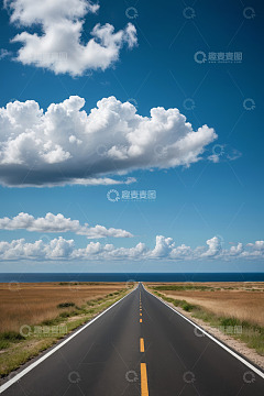 旷野中延伸至远方的公路