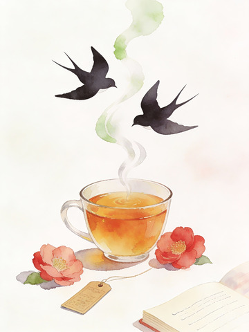 暖茶、山茶与翻开书卷的闲逸时刻