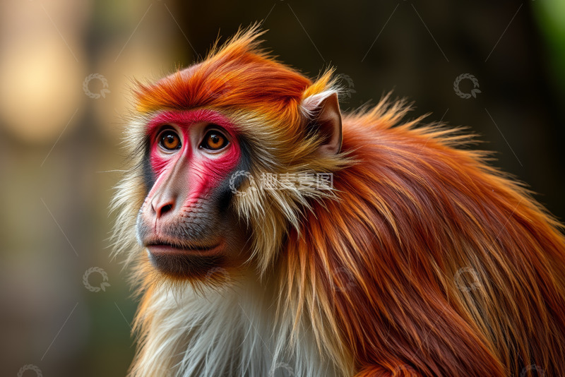 高清大图下载【趣麦麦图】红毛猴子特写