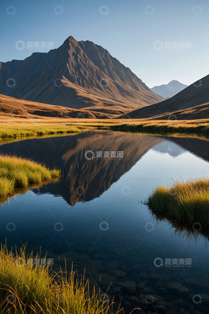 高清大图下载【趣麦麦图】山间宁静水域自然风光