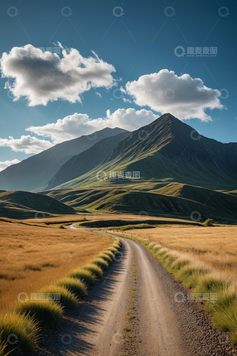 高清大图下载【趣麦麦图】山间旷野中的蜿蜒小路