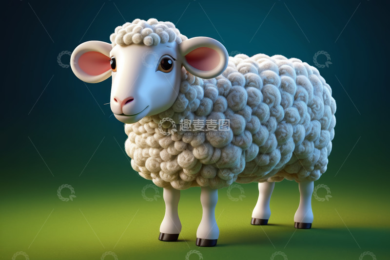 高清大图下载【趣麦麦图】卡通绵羊形象素材