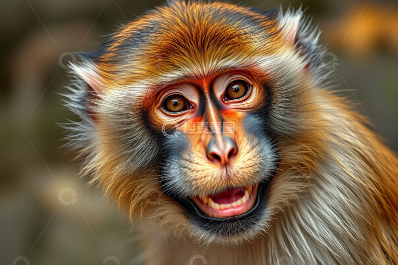 高清大图下载【趣麦麦图】猴子面部特写