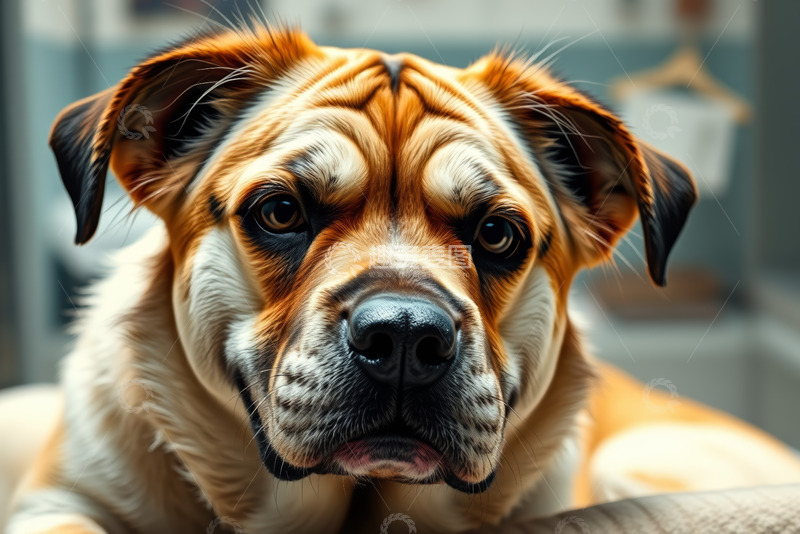 高清大图下载【趣麦麦图】棕色大狗特写