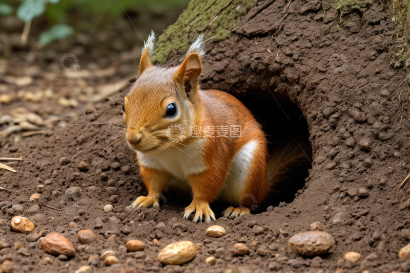 高清大图下载【趣麦麦图】树洞旁的松鼠