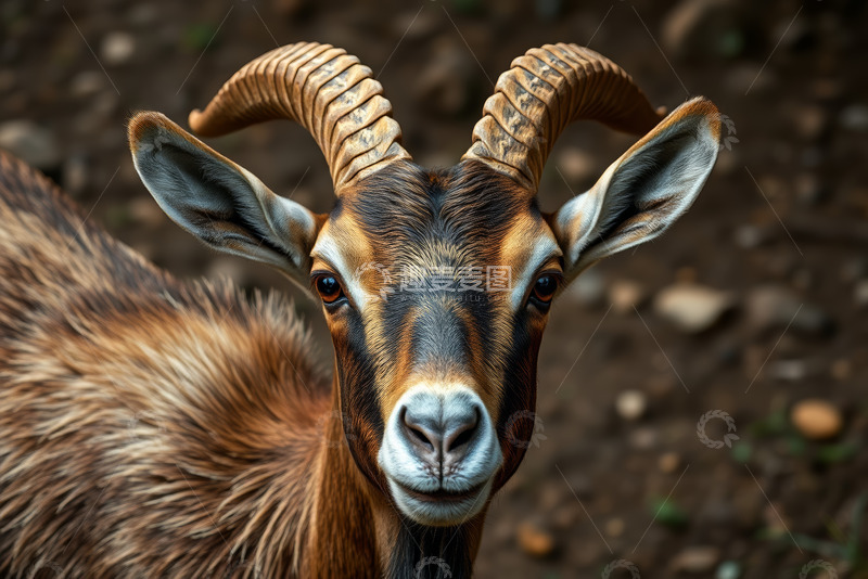 高清大图下载【趣麦麦图】山羊头部特写
