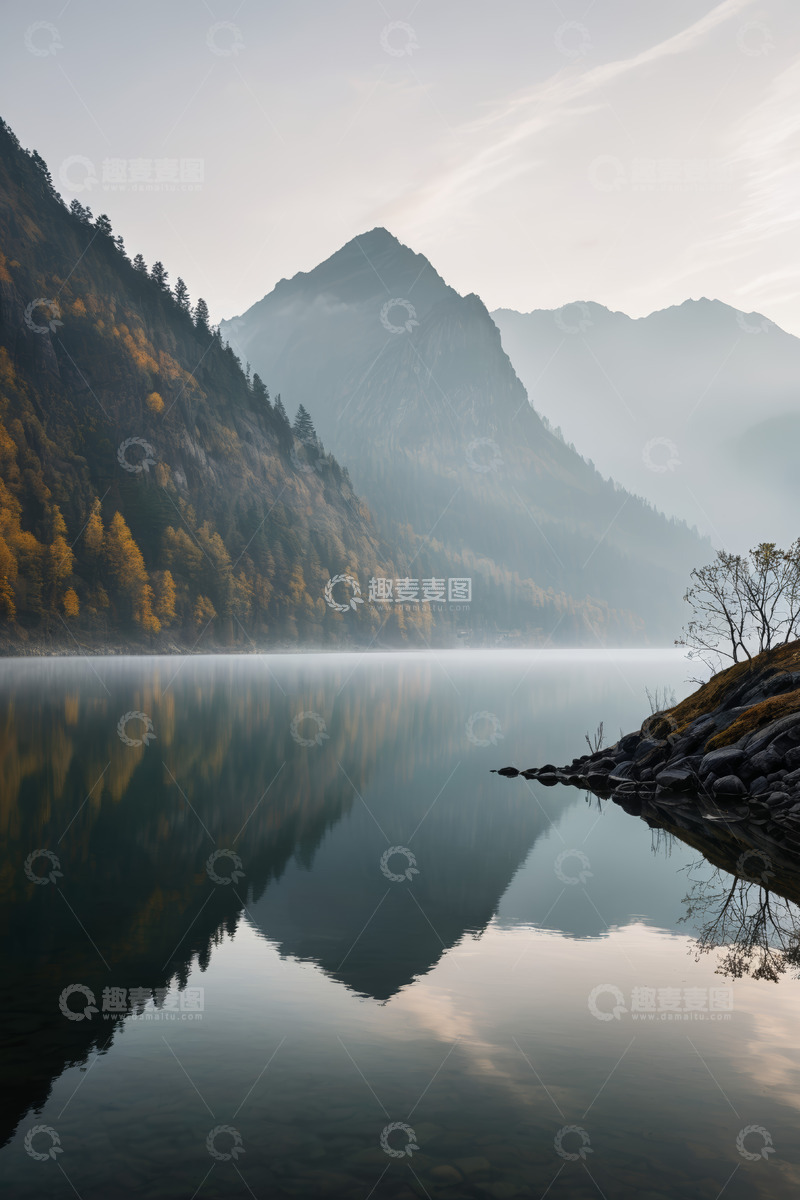 高清大图下载【趣麦麦图】山间湖泊自然风光