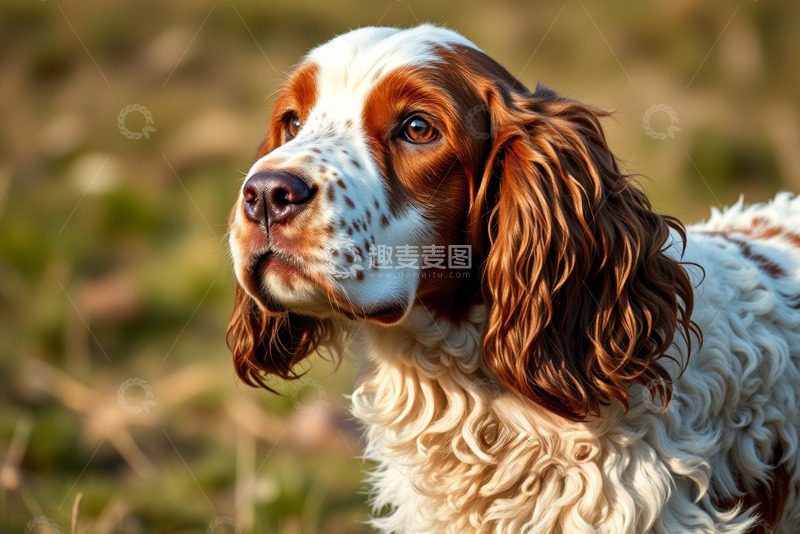 高清大图下载【趣麦麦图】户外特写英国史宾格犬