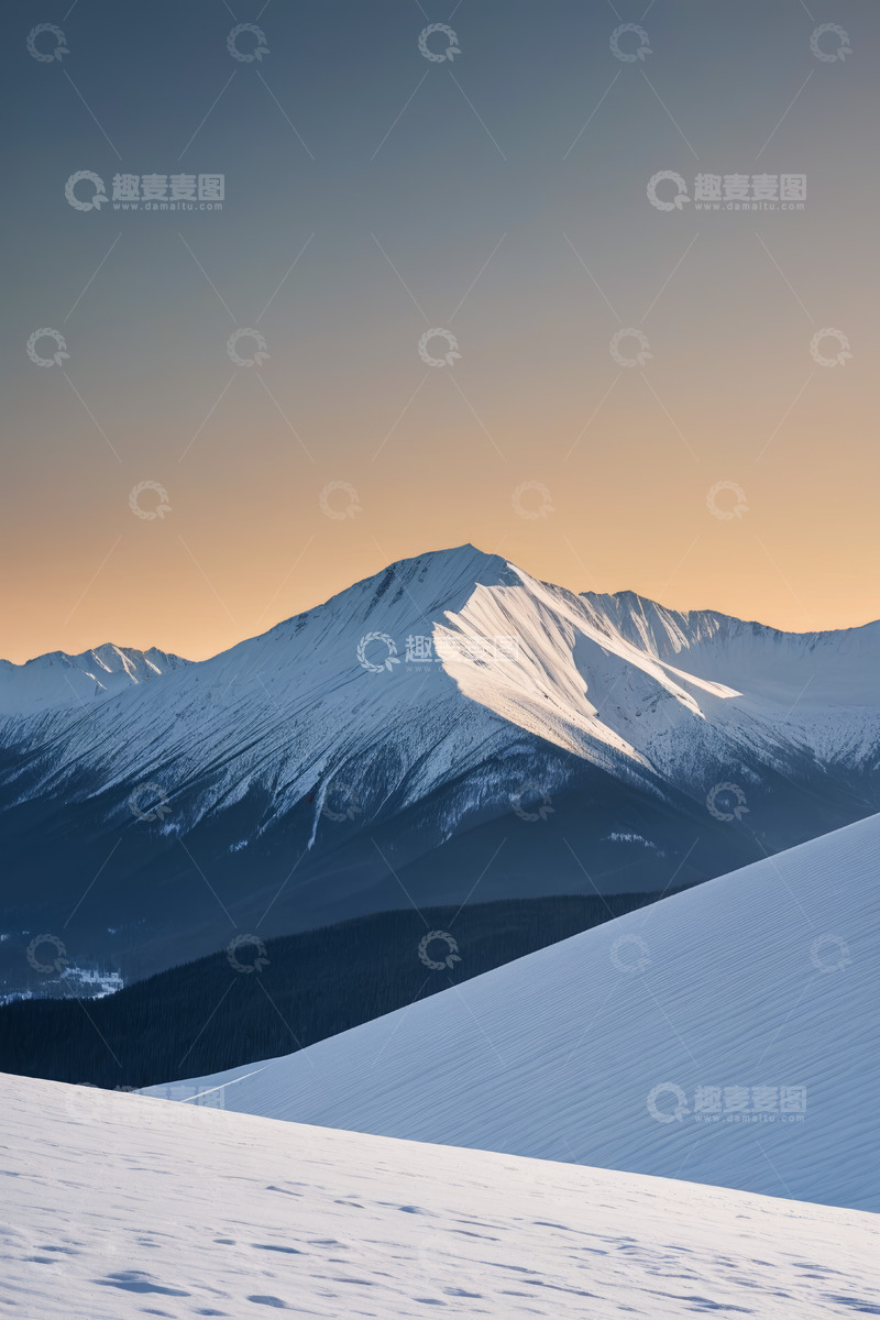 高清大图下载【趣麦麦图】雪山自然风光全景