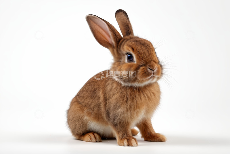 高清大图下载【趣麦麦图】棕色宠物兔子特写