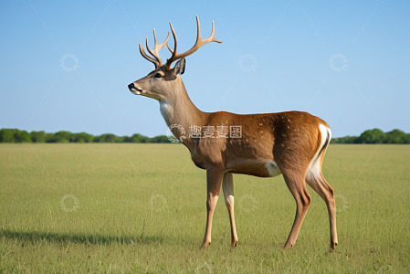 草地上站立的鹿