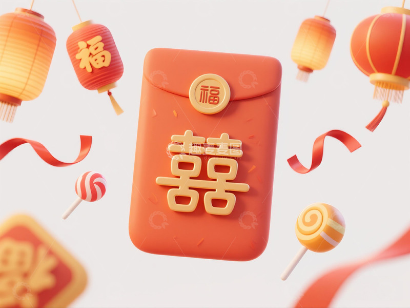高清大图下载【趣麦麦图】喜庆红包节日装饰设计素材
