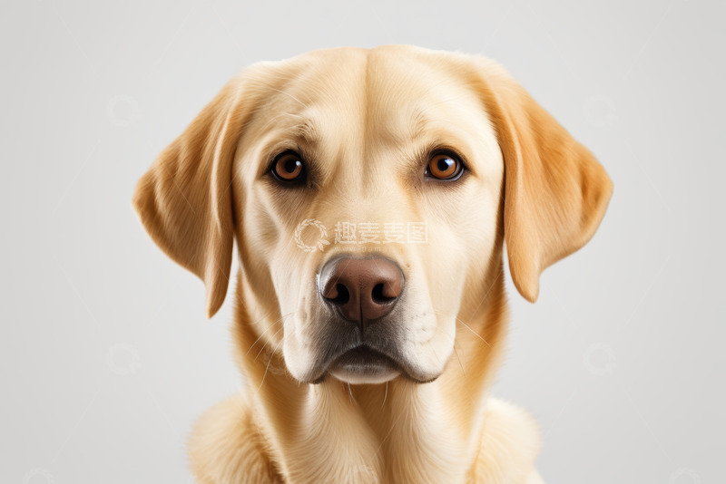 高清大图下载【趣麦麦图】黄色拉布拉多犬特写