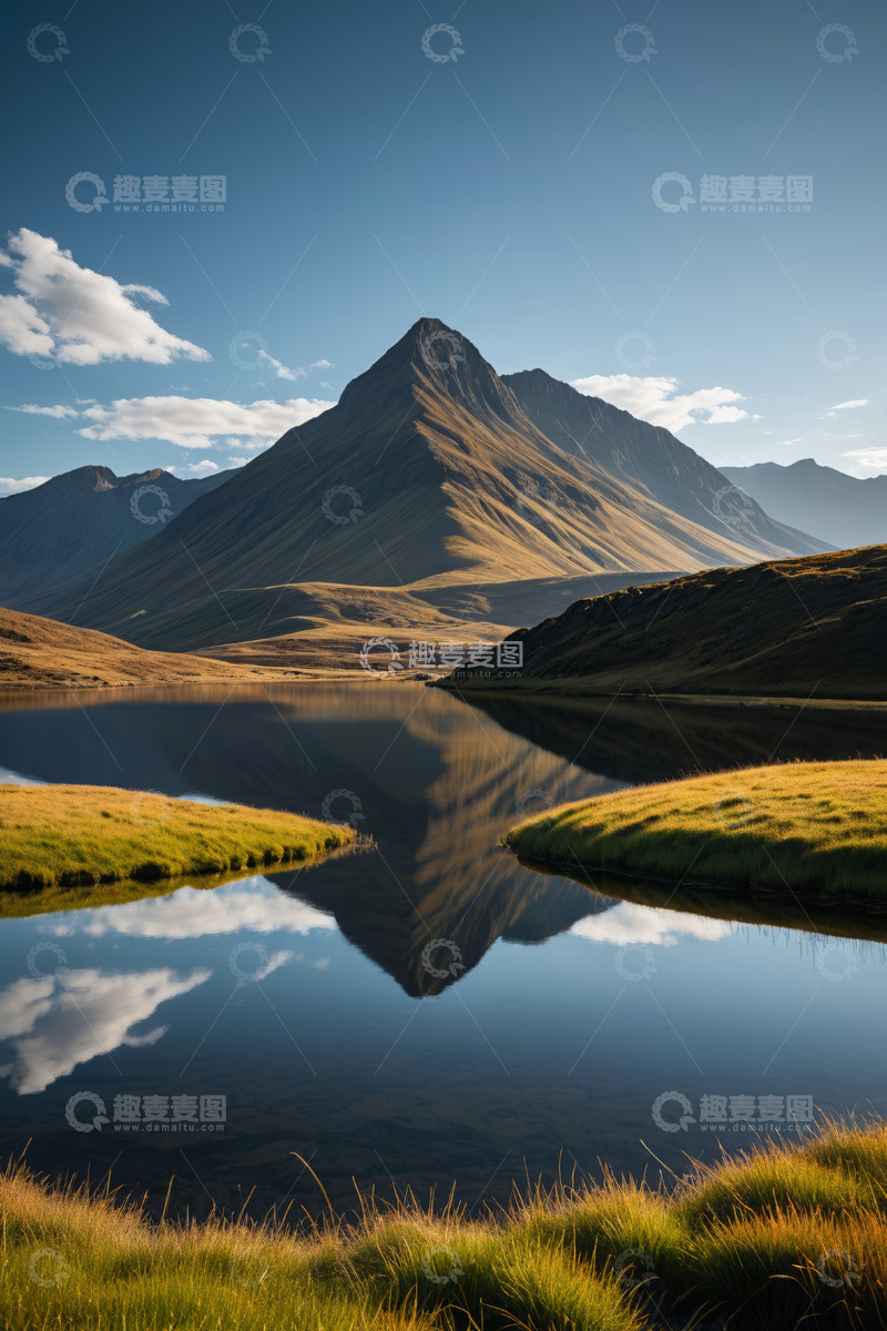 高清大图下载【趣麦麦图】户外山湖自然风光全景