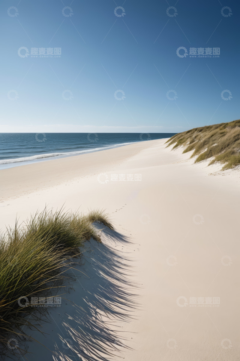 高清大图下载【趣麦麦图】空旷海滩与海洋自然风光