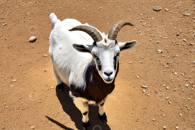 高清大图下载【趣麦麦图】户外站立的山羊特写