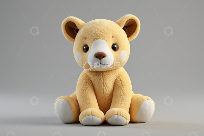 高清大图下载【趣麦麦图】可爱小熊毛绒玩具特写