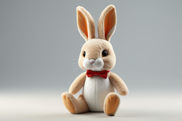 坐着的毛绒兔子玩偶