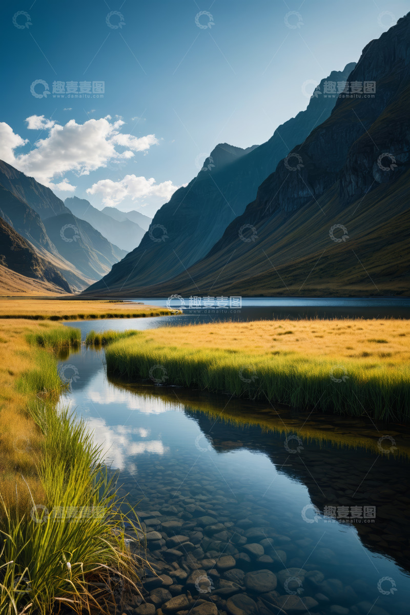 高清大图下载【趣麦麦图】山间湖泊自然风光