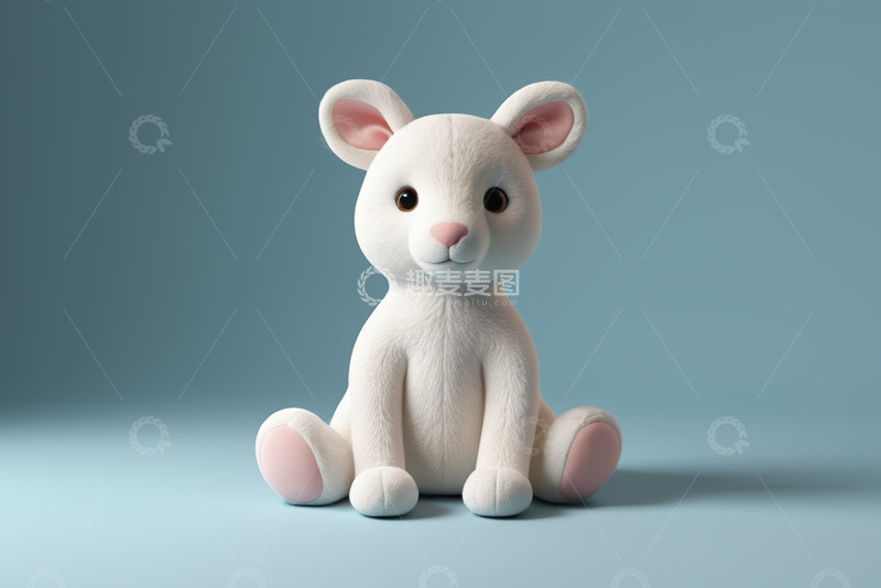 高清大图下载【趣麦麦图】可爱白色卡通小兔形象