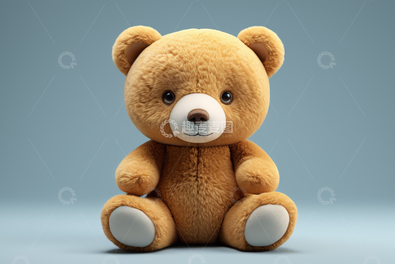 高清大图下载【趣麦麦图】棕色毛绒泰迪熊玩具