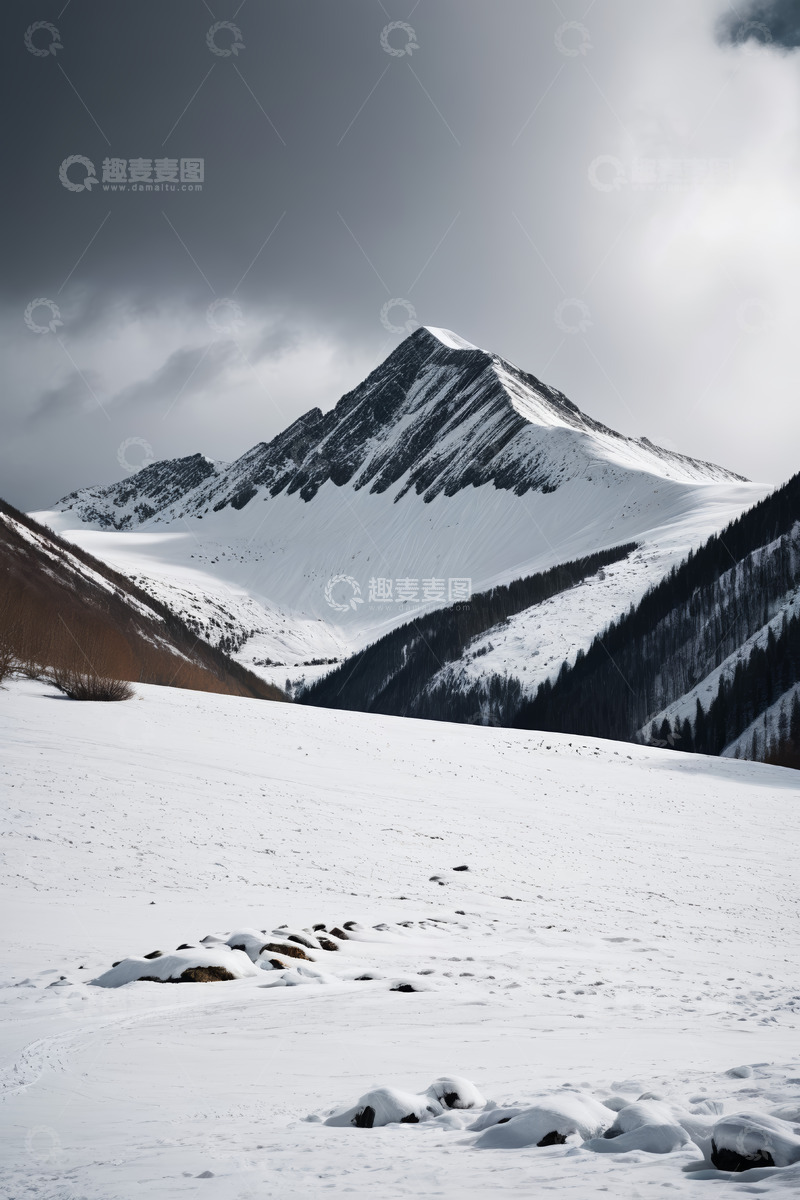 高清大图下载【趣麦麦图】雪山雪景自然风光