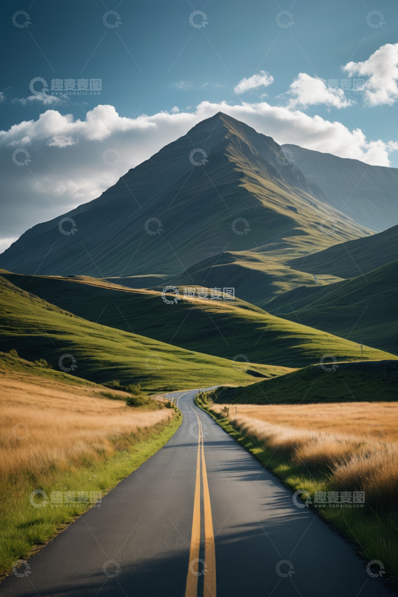 高清大图下载【趣麦麦图】山间公路自然风光