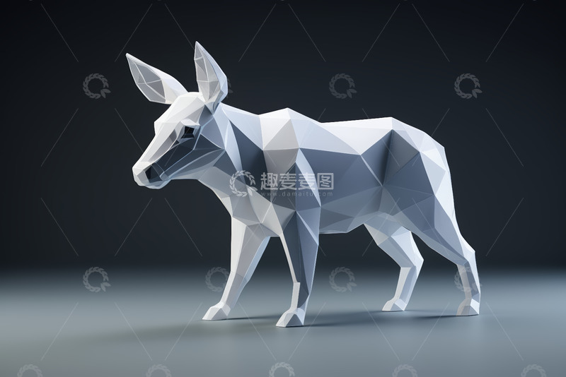 高清大图下载【趣麦麦图】低多边形风格动物模型