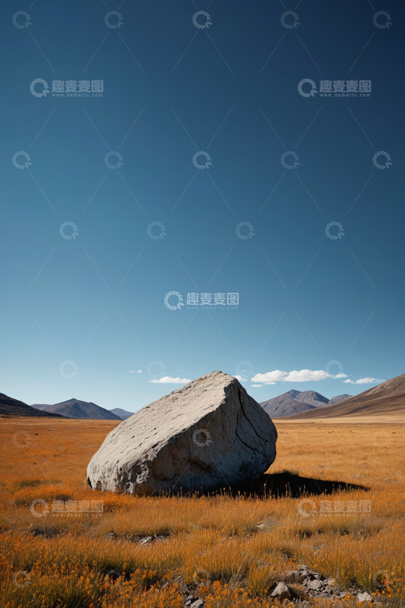 高清大图下载【趣麦麦图】旷野中的巨大岩石景观