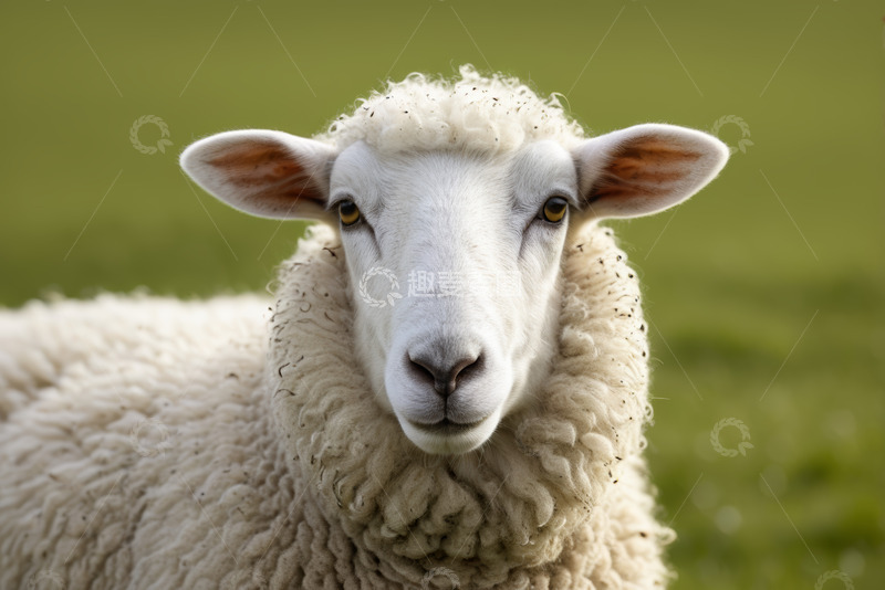 高清大图下载【趣麦麦图】绵羊特写近景