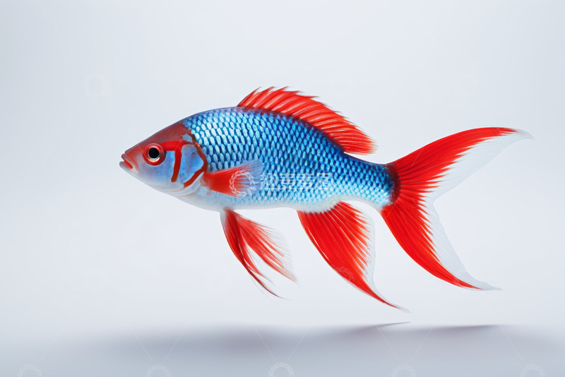 高清大图下载【趣麦麦图】红蓝相间观赏鱼特写