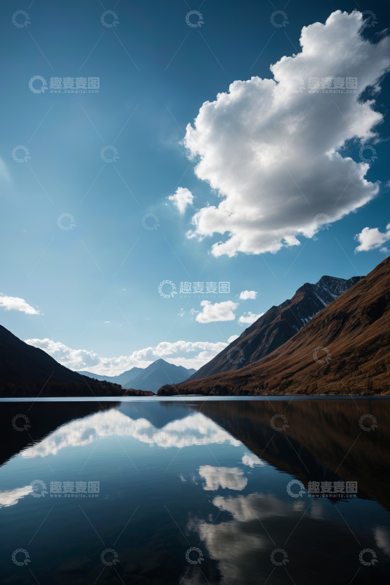 高清大图下载【趣麦麦图】湖山相映的自然风光