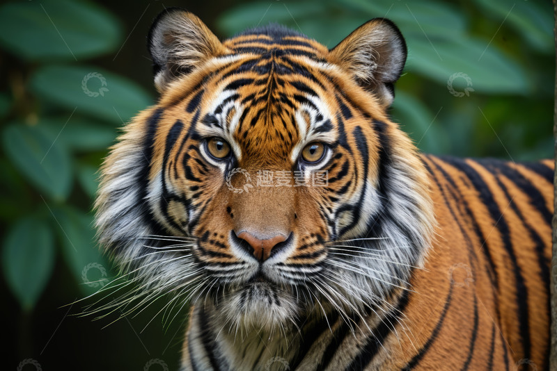 高清大图下载【趣麦麦图】特写老虎正面肖像