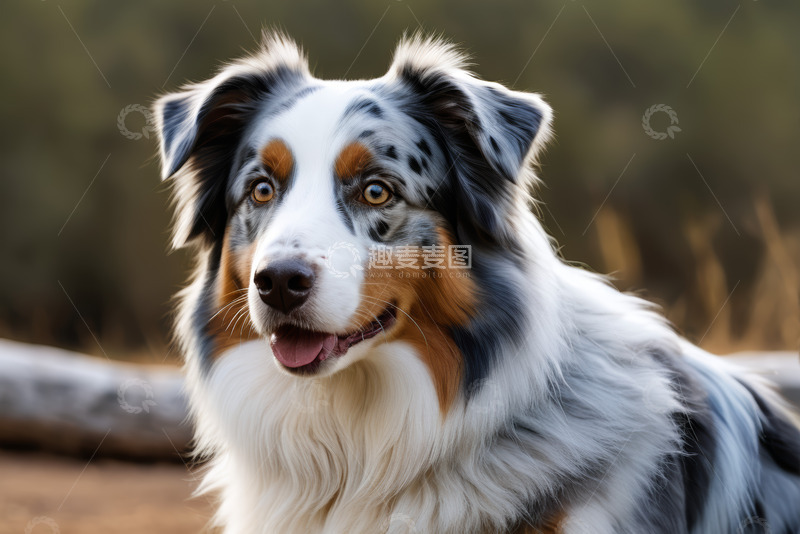 高清大图下载【趣麦麦图】澳大利亚牧羊犬特写