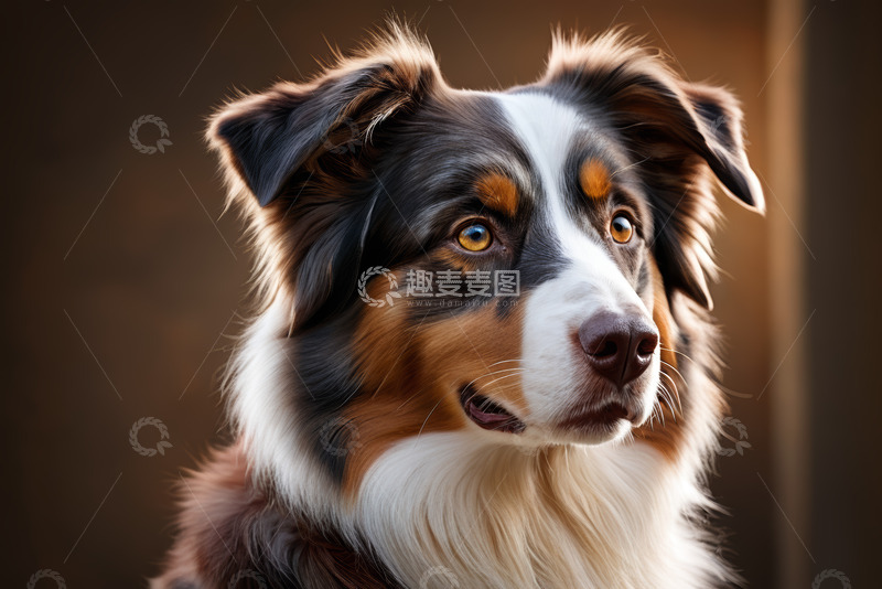 高清大图下载【趣麦麦图】澳大利亚牧羊犬特写