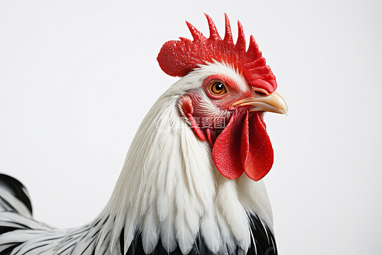 特写公鸡头部