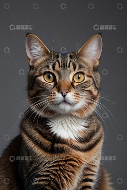 虎斑猫肖像特写