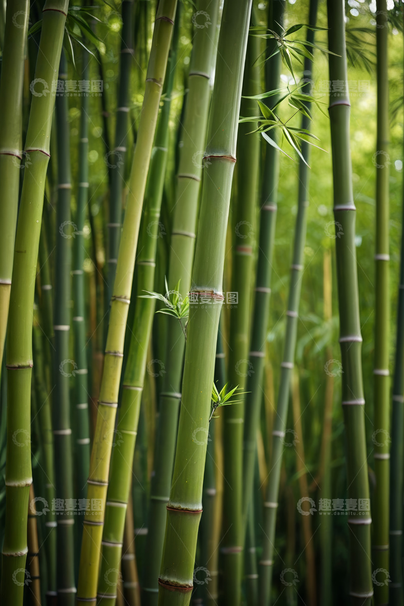 高清大图下载【趣麦麦图】茂密竹林绿意盎然景象
