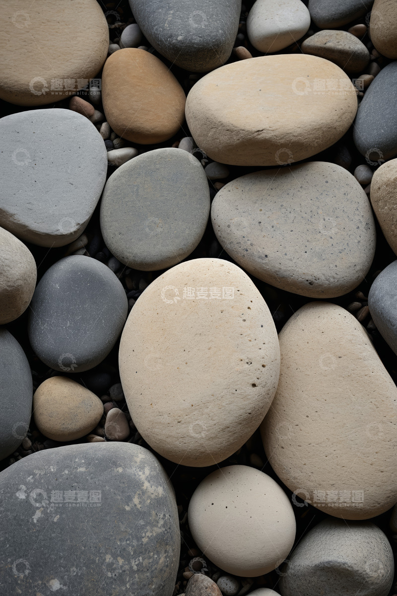 高清大图下载【趣麦麦图】多样鹅卵石自然景观