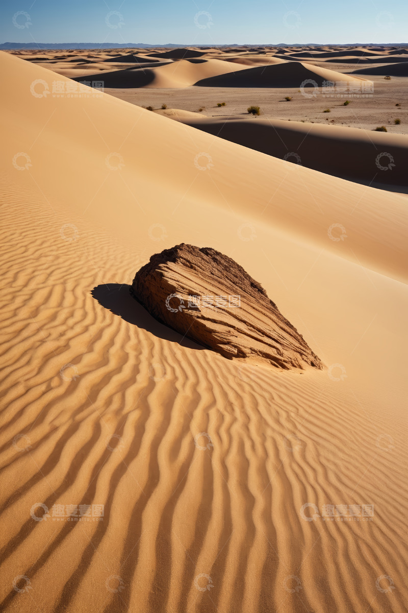 高清大图下载【趣麦麦图】沙漠中孤立的岩石景观