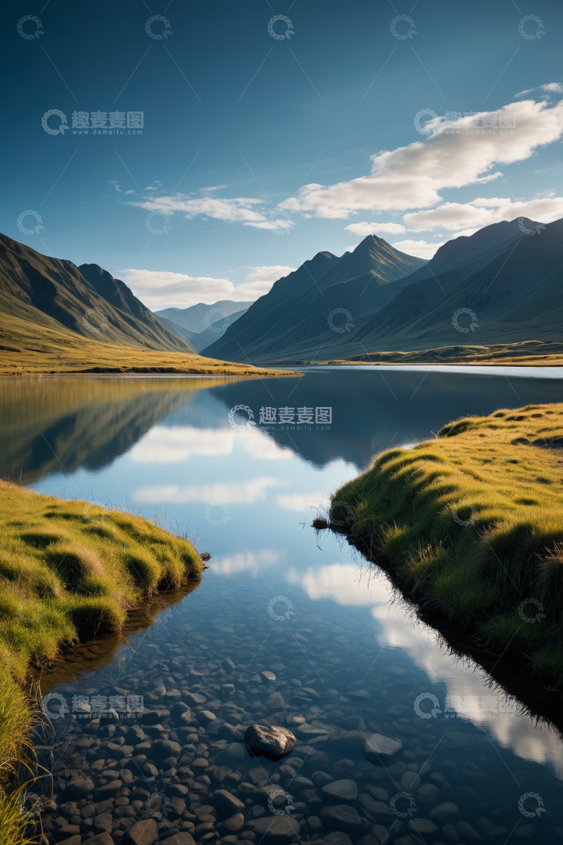 高清大图下载【趣麦麦图】山间湖泊自然风光