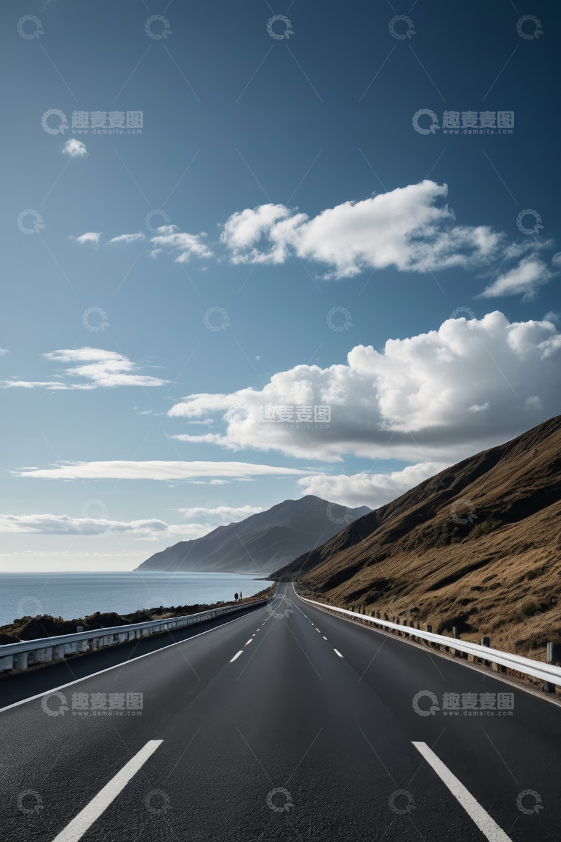 高清大图下载【趣麦麦图】沿海公路自然风光