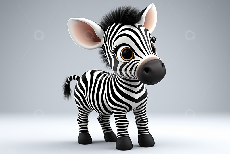 高清大图下载【趣麦麦图】可爱卡通斑马形象素材