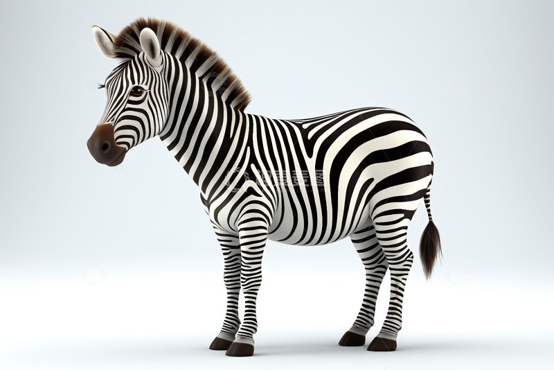 高清大图下载【趣麦麦图】站立的斑马3D模型