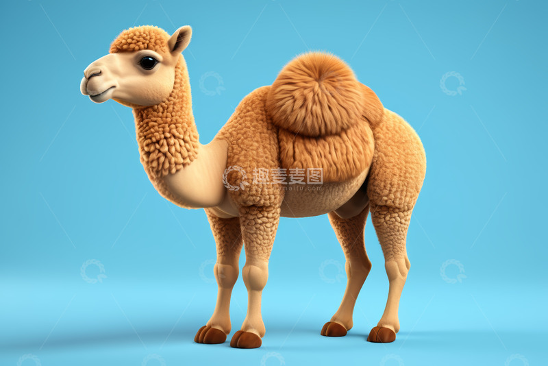 高清大图下载【趣麦麦图】卡通风格骆驼形象素材